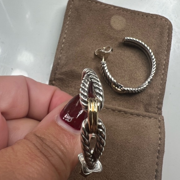 David Yurman Crossover Hoop Earrings - Picture 4 of 6